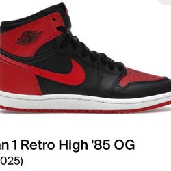 Jordan 1 Retro High ’85 (2025) Size 11.5