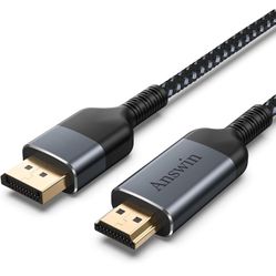 HDMI to DisplayPort Cable, 4K HDMI to DisplayPort Uni-Directional 6Ft Cable for Xbox One/360/NS/PS4/PS5/Mac Mini, PC to DP Monitor