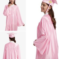 Pink graduation gown