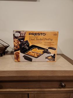 Presto Stainless Steel Dual Basket Profry Immersion Element Deep Fryer