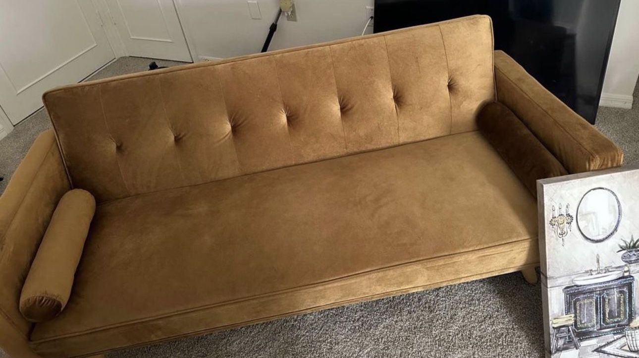 Gold Futon Couch 