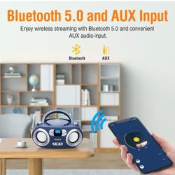  FM Radio, Bluetooth, and USB Port | Clear Stereo Sound | CD-R/RW and MP3 CDs 