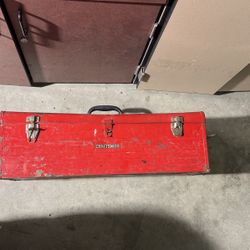 Very Well Used Craftsman Carpenters Metal Tool Box 30”