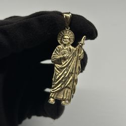 10Kt Gold San Judas Pendant