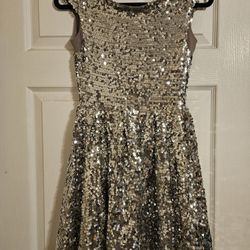 Silver Sequin Dress Size 2