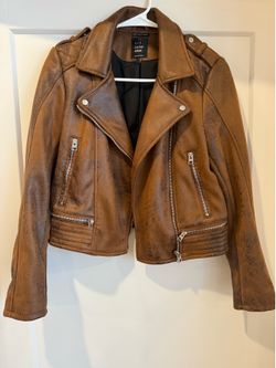 Brown soft leather Zara jacket