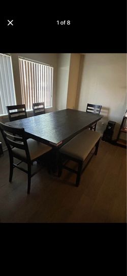 6 piece wood kitchen table