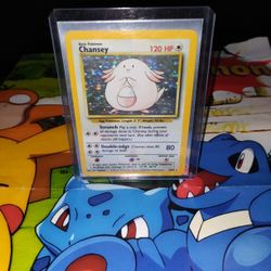 Original WOTC 90s Base Set Chansey Pokemon Card 