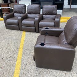 Nice Theather Recliners! Couch W/ Chair! Delivery Available!