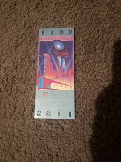 Original 1983 Super Bowl Ticket