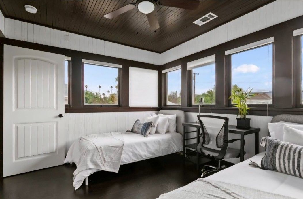 2 Twin-bed Frames + Mattresses