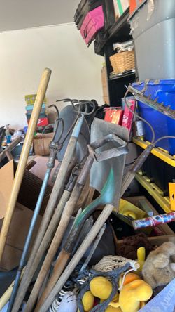 Lot of Garden Tools – Shovels, Rakes & More