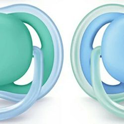 Philips AVENT Ultra Air Pacifier 6-18 Months, Blue/Green, 2 Pack,

