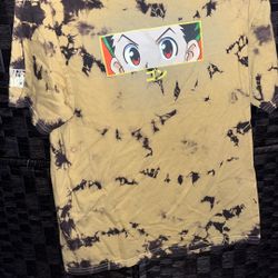 Hypland Hunter X Hunter Graphic Tee Size M Adult Green Black Tie Dye Anime $10