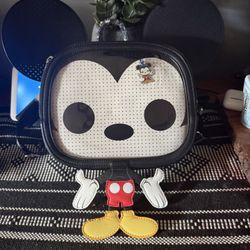 POP! By Loungefly Disney Mickey Mouse Pin Trader Collector Cosplay Mini Backpack