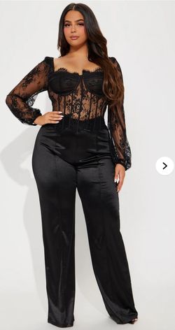 Gilded Glam Lace Bustier Top - Black