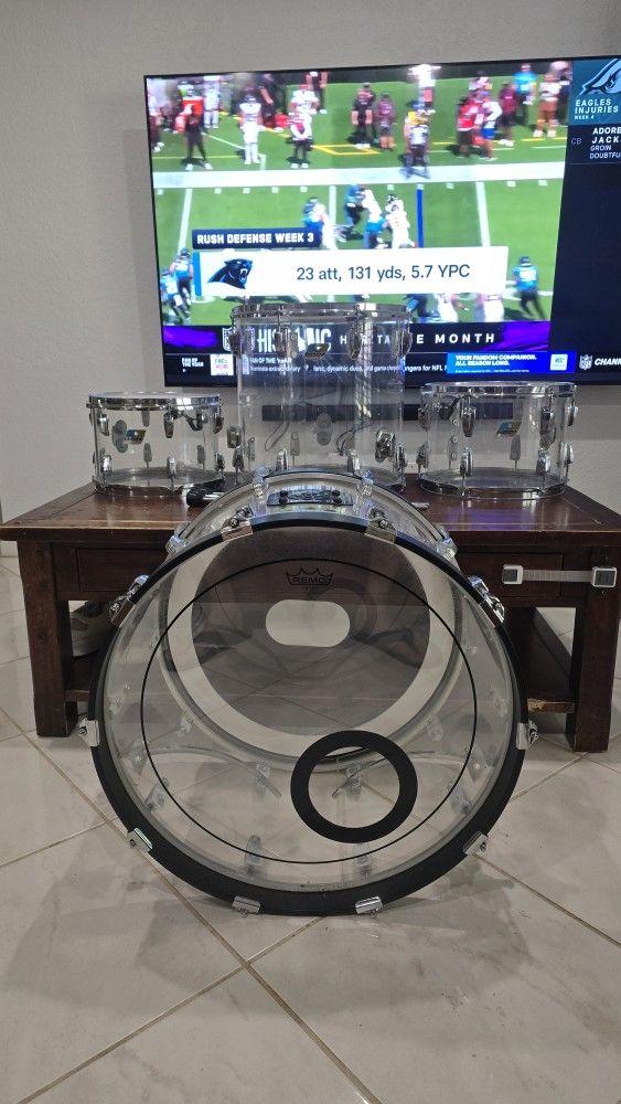 Ludwig Vistalite Clear Drum Set