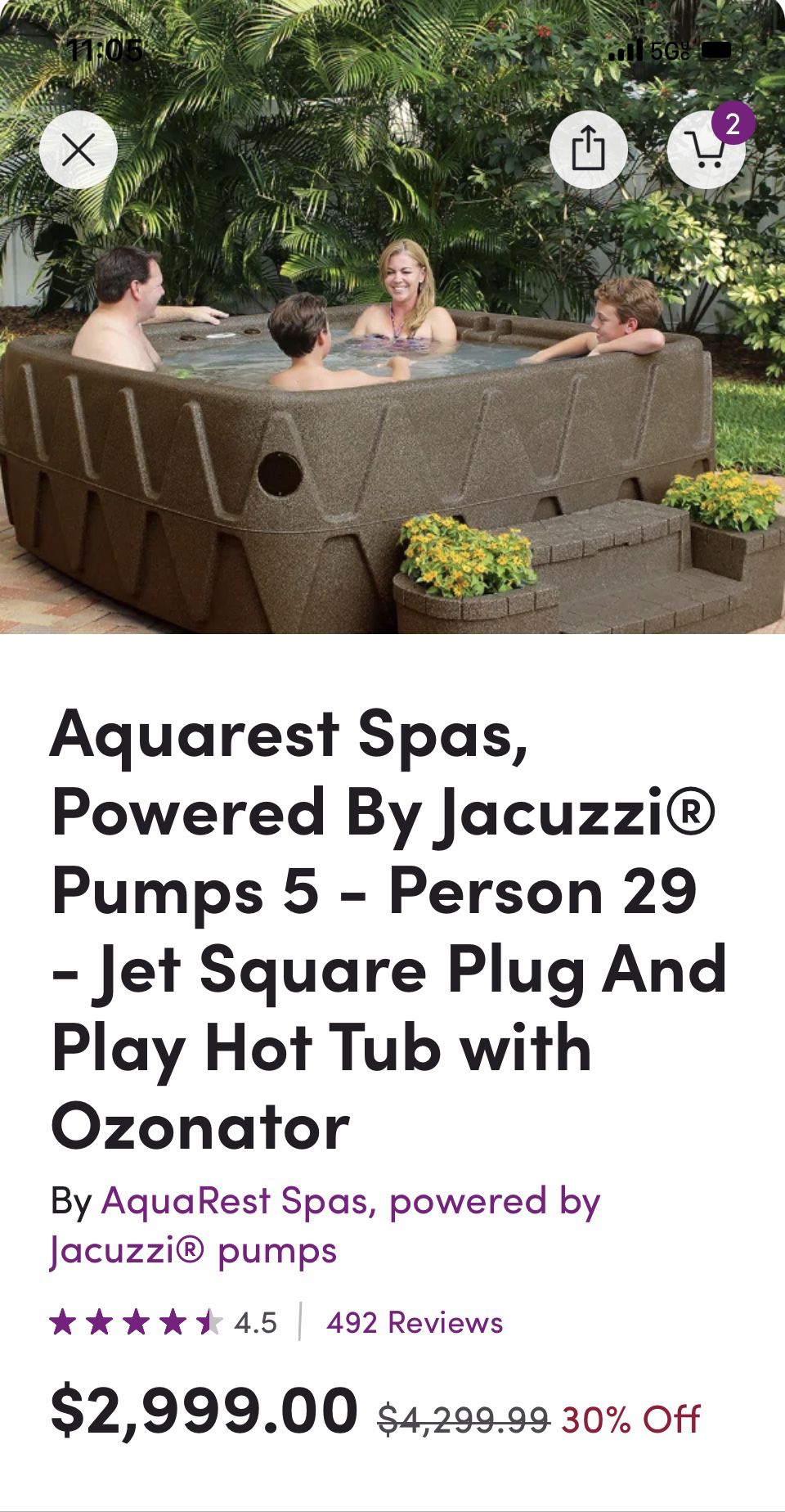 Aqua Spa Hot Tub Plug And Play