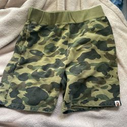 Bape Shorts Green Camo