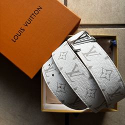 All White Men’s Monogram Belt