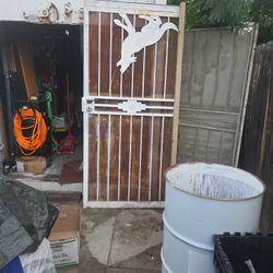 HEA Y DUTY METAl Security Door Sorry Pic Is Upside Down Measurements  41 Inches Across  88 Inches Long