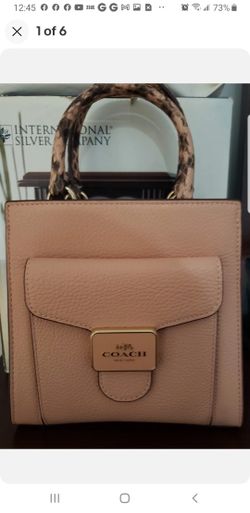 Coach Snake Embossed Trim Mini Pepper crossbody
