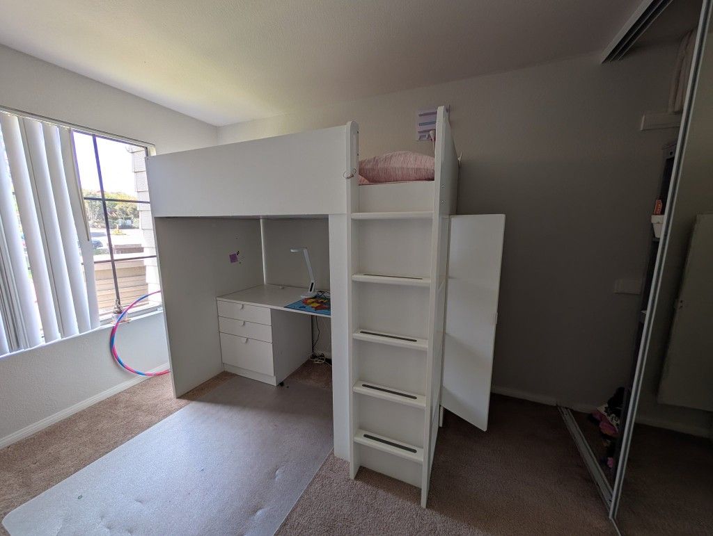 Used Ikea Bunk Bed With Table Below