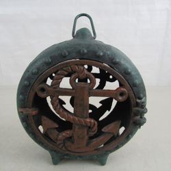 Cast Iron Nautical Anchor Candle Holder Garden Lantern


