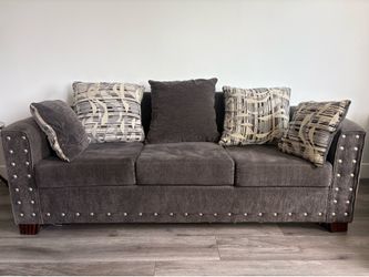 Modern Charcoal Gray Sofa