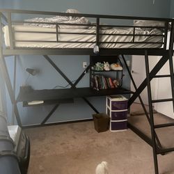 Full Size Loft Bed w/Desk