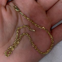 10k Gold Rope Braclet 