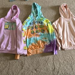 3  Women Size Medium Hoodies 