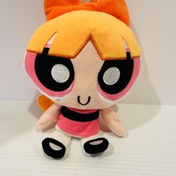 Cartoon Network Stuffed Plush Powerpuff Girls Blossom W/ Window Suction Cup