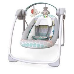 Xx Bright Starts Portable Automatic 6-Speed Baby Swing with Adaptable Speed