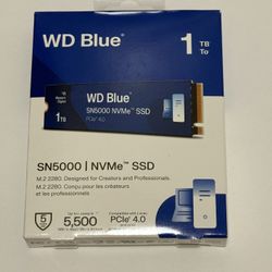 WD Blue Sn5000 1TB Nvme SSD 