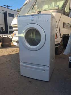 LG Electric dryer with storage drawer, lightly used