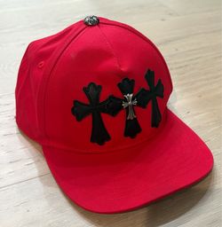 Chrome Hearts Red Triple Crosspatch Hat