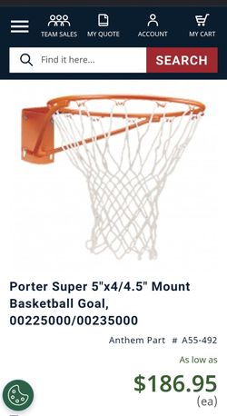 Porter basketball replacement hoop. New no box.