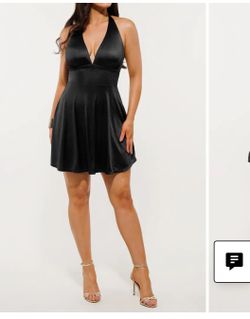 Built-in Shapewear Halter Neck Vacation & Daytime Fit & Flare Shapewear Mini Dress
