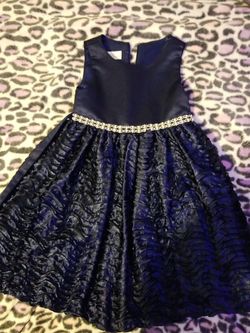 Navy Blue Girls Formal Dress