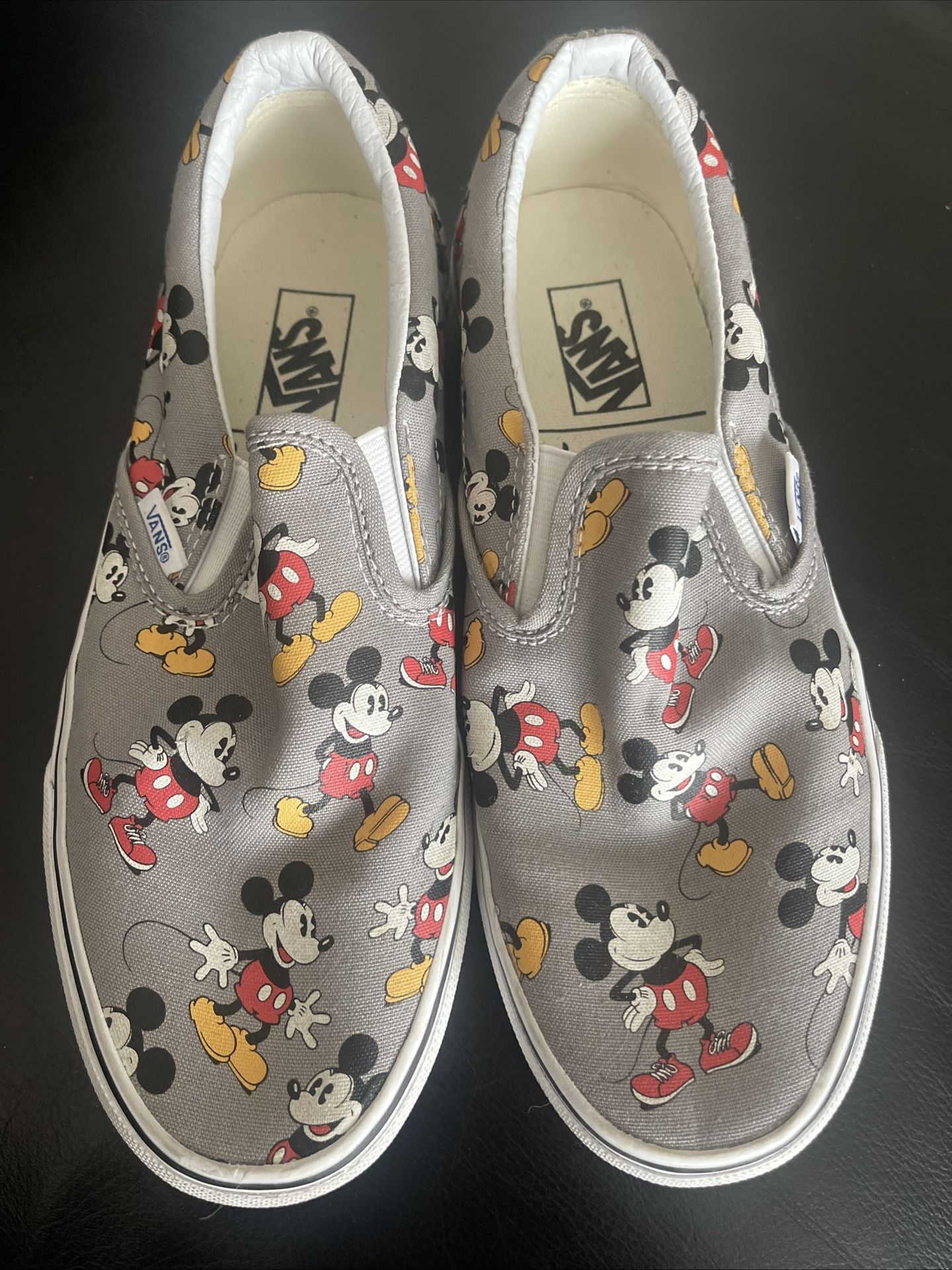 Very Rare Classic Disney Mickey Mouse Vans Slip-on Size M-6.5 W-8