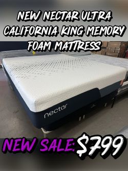 NEW NECTAR ULTRA CALIFORNIA KING MEMORY FOAM MATTRESS
