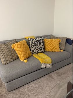 Couch and pillows