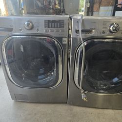 Lg Washer And Dryer Set Electric 30-day Warranty 