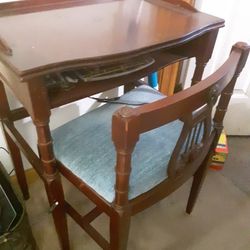 Telephone table with chair antique