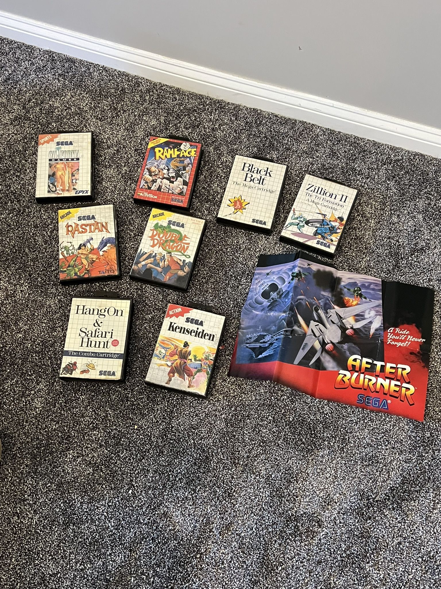 Collection Lot of 8 Sega Master System games 1988