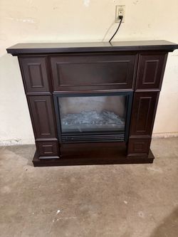 Faux Mahogany Fireplace