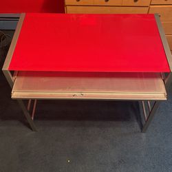 Red And Silver Desk