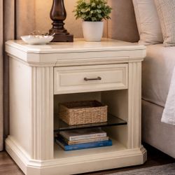 Marble Top End Tables / Nightstands – Matching Set of 2