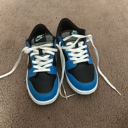 Blue and black dunks